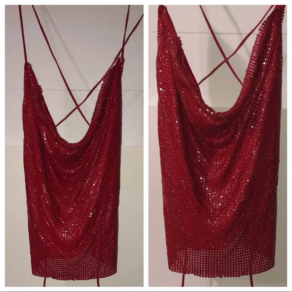 COPY - NWOT Vintage Lightweight Chain-linked Dancers Top - Picture 1 of 8